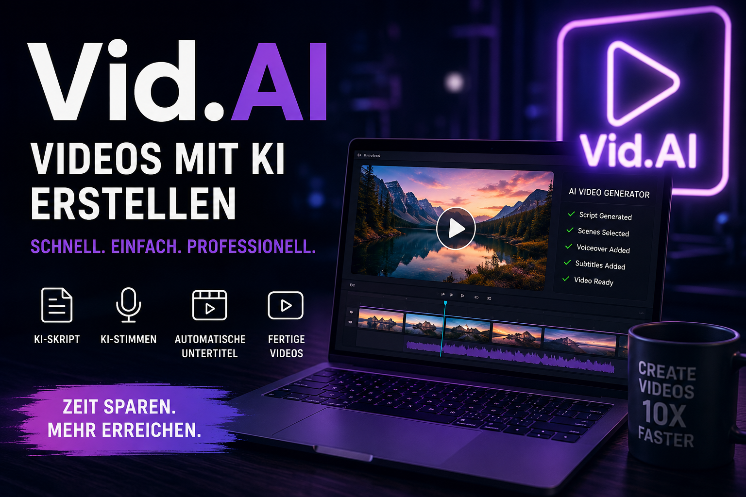 Vid.AI – Videos mit KI erstellen und Zeit sparen